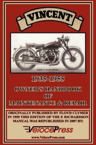 Cover of Vincent 1935-1955 Owner's Handbook of Maintenance & Repair