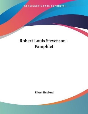 Book cover for Robert Louis Stevenson - Pamphlet