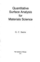 Book cover for Quantitative Surface Analysis for Materials Science
