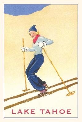 Cover of The Vintage Journal Girl Skiing, Lake Tahoe