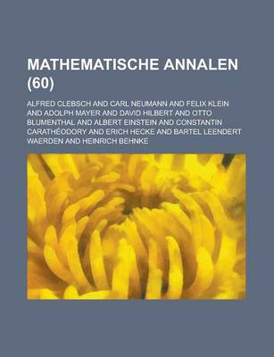 Book cover for Mathematische Annalen (60 )
