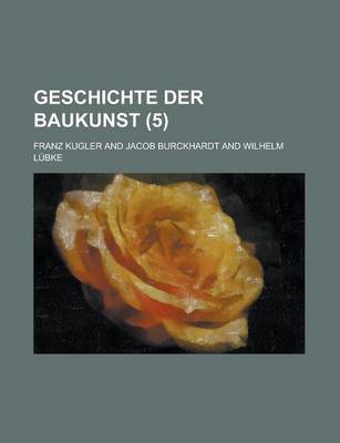 Book cover for Geschichte Der Baukunst (5 )