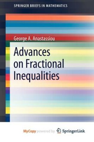 Cover of Advances on Fractional Inequalities
