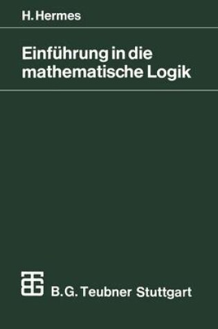 Cover of Einfuhrung in Die Mathematische Logik