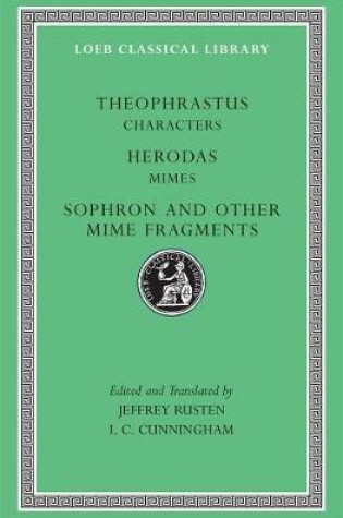 Cover of Characters. Herodas: Mimes. Sophron and Other Mime Fragments