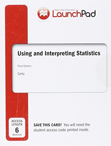 Book cover for Launchpad for Using and Interpreting Statistics (1-Term Access)