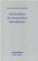 Book cover for Das Problem des historischen Bewusstseins