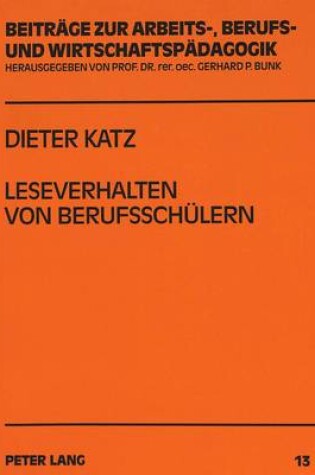 Cover of Leseverhalten Von Berufsschuelern