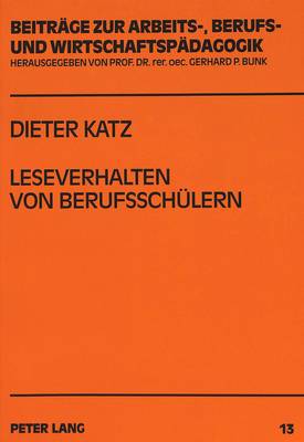 Cover of Leseverhalten Von Berufsschuelern