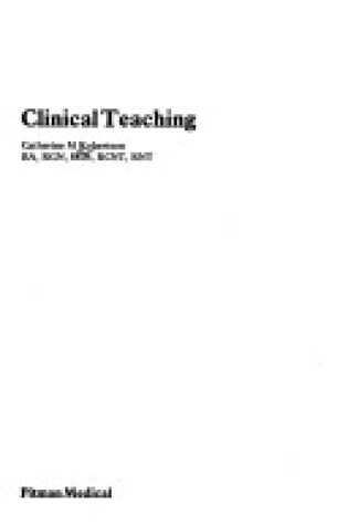 Cover of Clinical Teaching