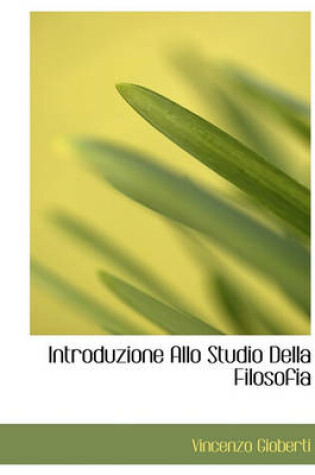 Cover of Introduzione Allo Studio Della Filosofia