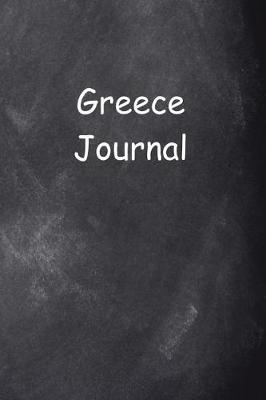 Book cover for Greece Journal Chalkboard Design