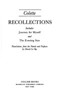 Book cover for Recollections