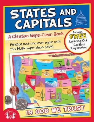 Book cover for States and Capitals Christian Wipe-Clean Workbook