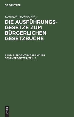 Cover of Erg�nzungsband Mit Gesamtregister, Teil 2