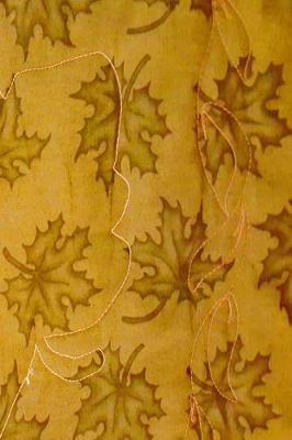 Book cover for Journal Fabric Golden Leaves Design