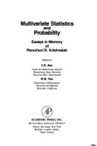 Cover of Multivariate Statistics and Probability