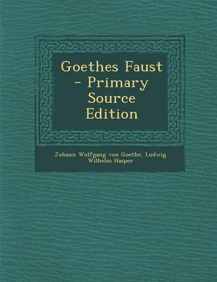 Book cover for Goethes Faust - Primary Source Edition