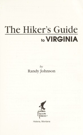 Book cover for Hiker's Guide to Virginia