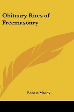 Cover of Obituary Rites of Freemasonry