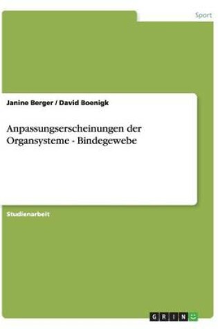 Cover of Anpassungserscheinungen der Organsysteme - Bindegewebe