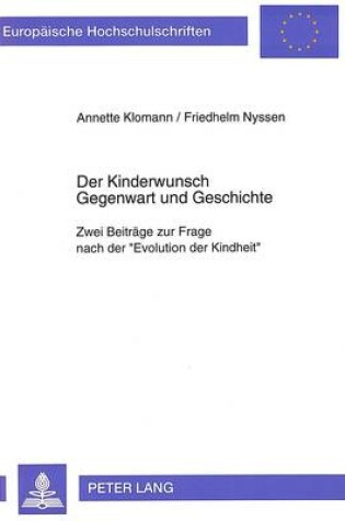 Cover of Der Kinderwunsch. Gegenwart Und Geschichte