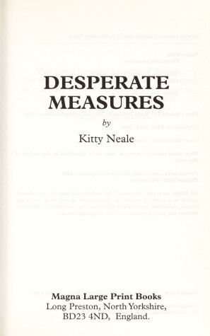 Book cover for Desperate Measures