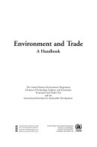 Cover of Environment and Trade