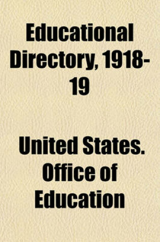 Cover of Educational Directory, 1918-19