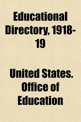 Book cover for Educational Directory, 1918-19