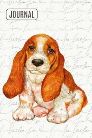 Cover of Lined Journal Notebook Basset Hound Puppy