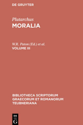 Cover of Plutarchus, Moralia CB