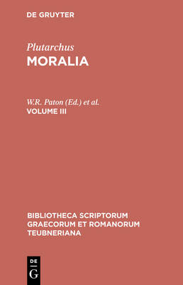 Book cover for Plutarchus, Moralia CB