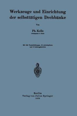 Book cover for Werkzeuge Und Einrichtung Der Selbsttatigen Drehbanke