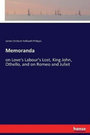 Cover of Memoranda