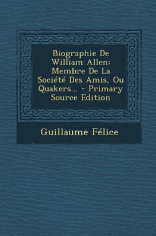 Cover of Biographie De William Allen