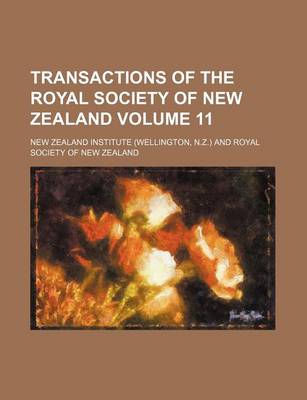 Book cover for Transactions of the Royal Society of New Zealand Volume 11