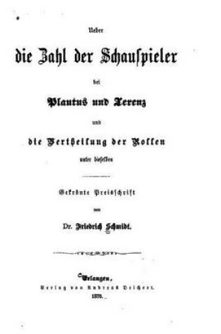 Cover of Ueber die Zahl der Schauspieler