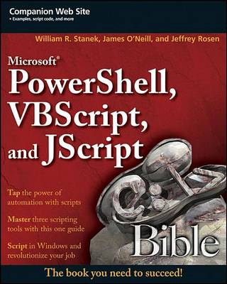 Book cover for Microsoft PowerShell, VBScript and JScript Bible