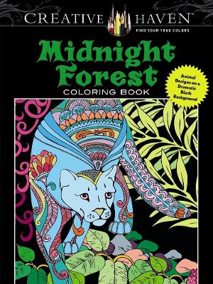 Book cover for Creative Haven Midnight Forest Coloring Book