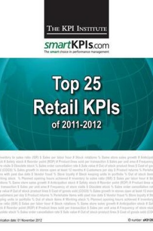 Cover of Top 25 Retail KPIs of 2011-2012