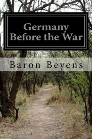 Cover of Germany Before the War