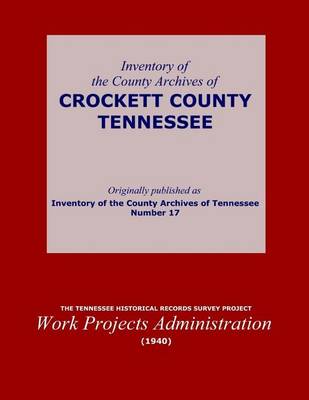 Book cover for Inventory of the County Archives of Crockett County, Tennessee