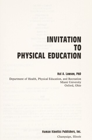 Cover of Invitation to Physical Education