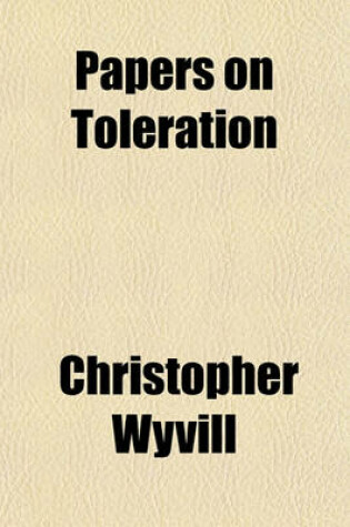 Cover of Papers on Toleration