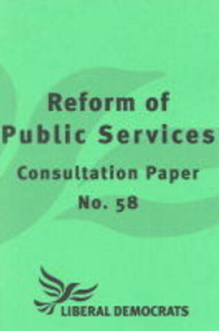 Cover of Reform of Public Services