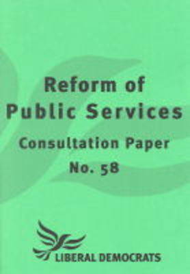 Book cover for Reform of Public Services