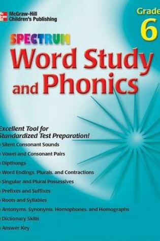 Cover of Spectrum Word Study and Phonics, Grade 6