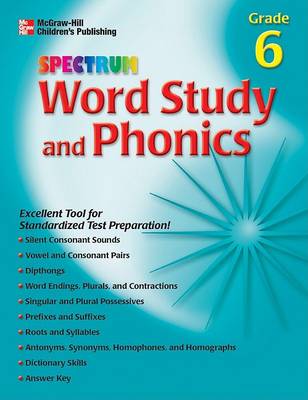 Cover of Spectrum Word Study and Phonics, Grade 6