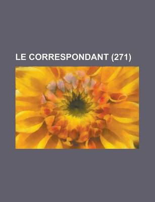 Book cover for Le Correspondant (271)